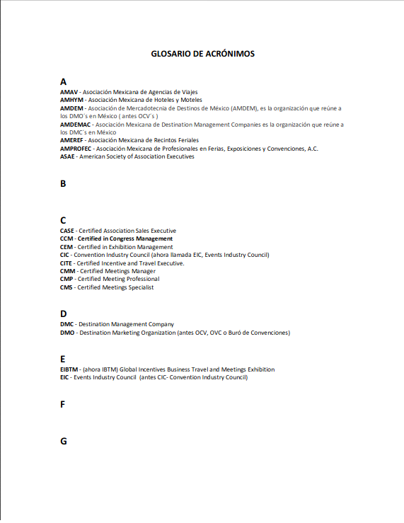 Glosario de acronimos